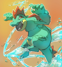 pinkgermy:  Feraligatr requested by Cezareo Everyone thanks for