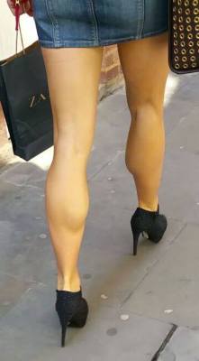 Sexy Muscular Calves in High Heels