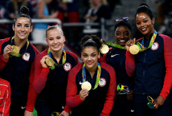 soph-okonedo:     Gold medalists Alexandra Raisman, Madison Kocian,