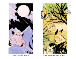 sticksandsharks:Kanto print set!I’ll have these at Glasgow