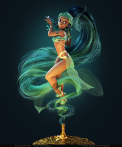 ravenkult: Greenie Genie by nikie monteleone https://www.artstation.com/artwork/BbaW6