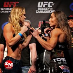 tonight: Ronda “Rowdy” Rousey vs Liz “Girl-Rilla”