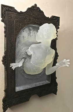 sixpenceee:  8.5" sculpture of a Victorian ghost emerging