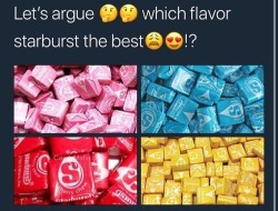 #candy #starbursts #favoriteflavor   Pink or blue