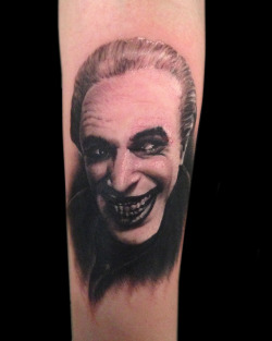 fuckyeahtattoos:  Gwynplaine portrait tattoo.  He was the original