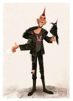 varunsartwork:Punk with his pet Crow