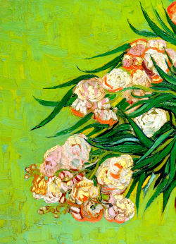 arsantiquis:  Oleanders (detail), Vincent Van Gogh 