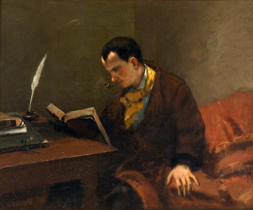 lionofchaeronea: Portrait of Baudelaire, Gustave Courbet, 1848-49