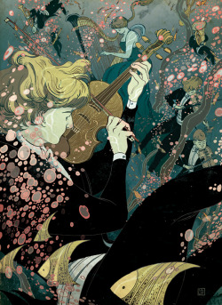 victongai:  Become Ocean Victo Ngai The piece was for a music