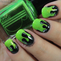 magnifiquenails:   Radioactive Slime Nails (using The Little