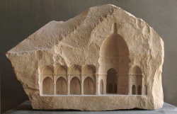 itscolossal:  Miniature Medieval Interiors Carved into Raw Marble