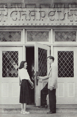 1950sunlimited:  Good manners were a constant practice on campus
