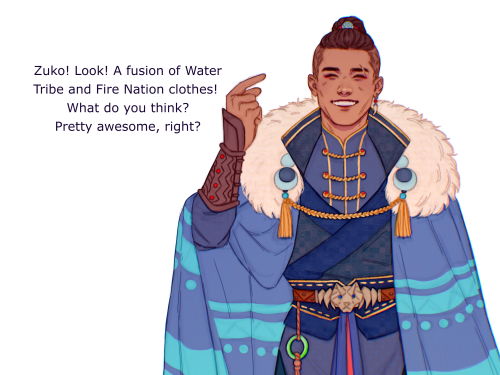 sword-over-water:  Sokka thinks Water Tribe’s blue and Fire