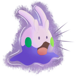 doodle-drops:  Doodled a Goomy while practising lineless art.