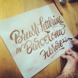 giuseppesalernocalligraphy:  #Brush #Lettering in #Barcelona