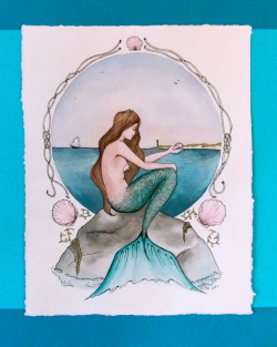 mmurray-student-art:  Mermaid illustration watercolor original