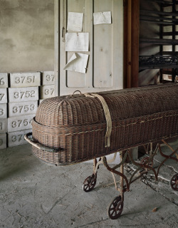 blueblackdream:Christopher Payne, Casket and Unused Grave Markers,