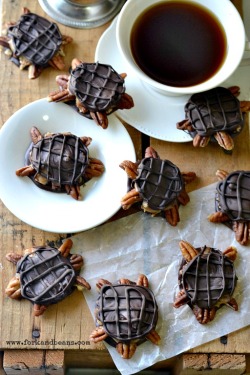 confectionerybliss:  Vegan Chocolate Turtles | Fork and Beans