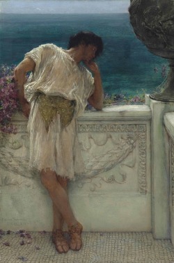 laclefdescoeurs:The poet Gallus dreaming, Lawrence Alma-Tadema
