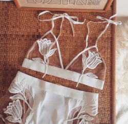 forloveanlemons:    For Love and Lemons TULIP APPLIQUE BRA and