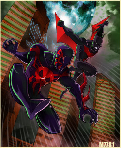 themagnify:  batman beyond spider-man 2099 by m7781
