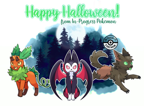 inprogresspokemon:Rumor has it that these spooky Eeveelutions