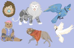 esmaelj:Overwatch heroes as animals- sticker designs I did for