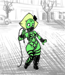 hatebitxx:  /co/ request. Peridot doing some One Punch Man cosplay.