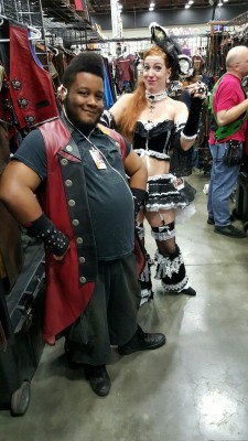 Me and @thejungleofmufasa trying on some very awesome leather