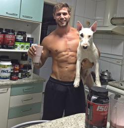 notpornstars:  Nice dog.Puppy’s cute, too.