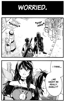 cherrim:  Tales of Berseria 4koma Kings → Worried.