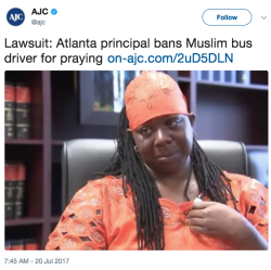 the-movemnt:  Muslim bus driver in Atlanta is suing elementary