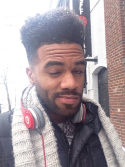 blackmen:owning-my-truth:  The snow + fro struggle is real. 😭😭😂😂
