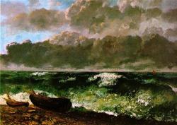 wonderingaboutitall:  The Stormy Sea -   Gustave Courbet   