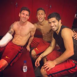 fzneymar:  30.12.2015 Leo Messi & Neymar & Luis Suarez