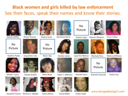 thepoliticalfreakshow:  African-American Girls & Women Killed