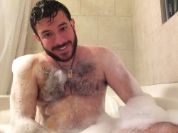 awfulbear:  Bath time shots from yesterday… I gained 10lbs