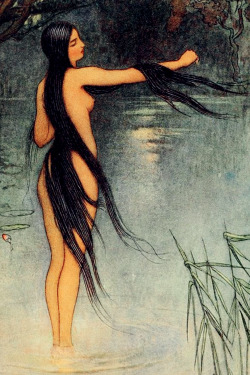 vintagegal:  Illustration by Warwick Goble for Folk-Tales of