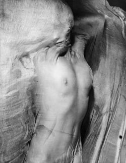 aqua-regia009:  Nude under wet silk (1937) - Erwin Blumenfeld