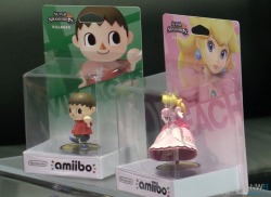 kyogre-alpha:  Amiibo prototype packages at the nintendo E3 floor.
