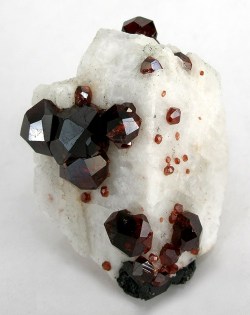 mineralists:  Spessartine Garnets on Microcline Shengus, Haramosh