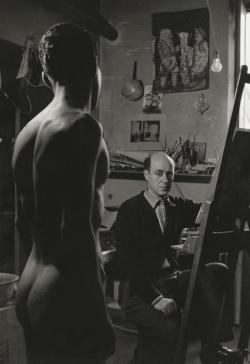 deviatesinc:   Greek painter Yannis Tsarouchis with model, 1949.