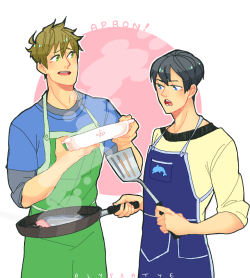 alyssaties:  aprons and boys ✖‿✖ 