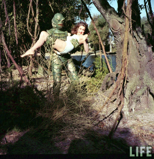 Julie Adams & The Creature From the Black Lagoon, 1954.