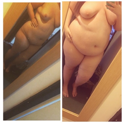 that-fatt-girl:   before and after all them cakes 