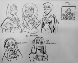 chillguydraws: Supergirl Sunday Morning Doodles  Sorry if I left