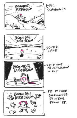 Bonnibel Bubblegum title card concepts by storyboard artist/writer Hanna