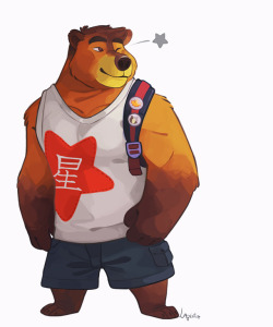 ataroart:  Just a cute japanese bear. Follow me  on: https://twitter.com/Ataro_Lapin