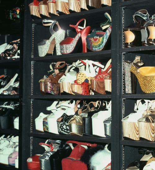 raunchily:Platform shoes at a shop in the United States photographed