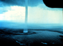 trefoiled:  Waterspout, Florida 1969. The two flares with smoke